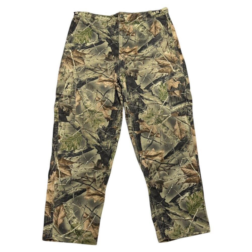 TRAIL CREST Pants Tree Camo Forest Hunting Fishing Outdoor CARGO Men Large 38x32